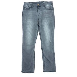 Mugsy Beans Gray Wash Stretch Denim 5 Pocket Men’s 33 x 32 Flex Straight Leg